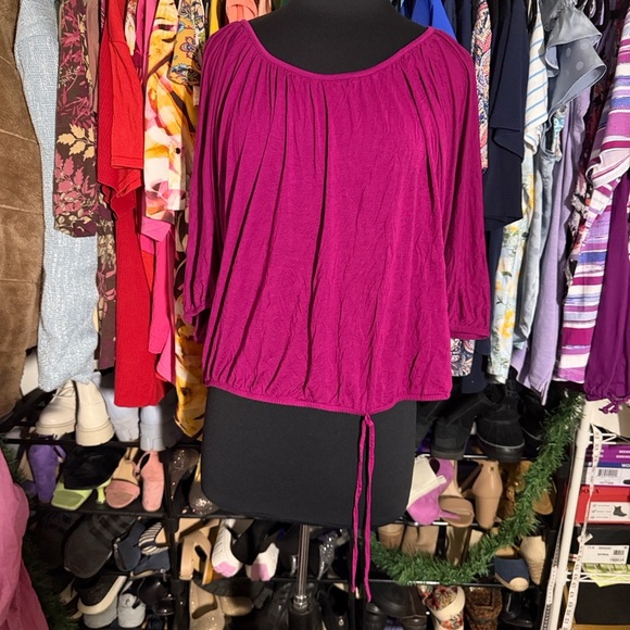 Apt. 9 Women's Magenta Blouse - Picture 3 of 6